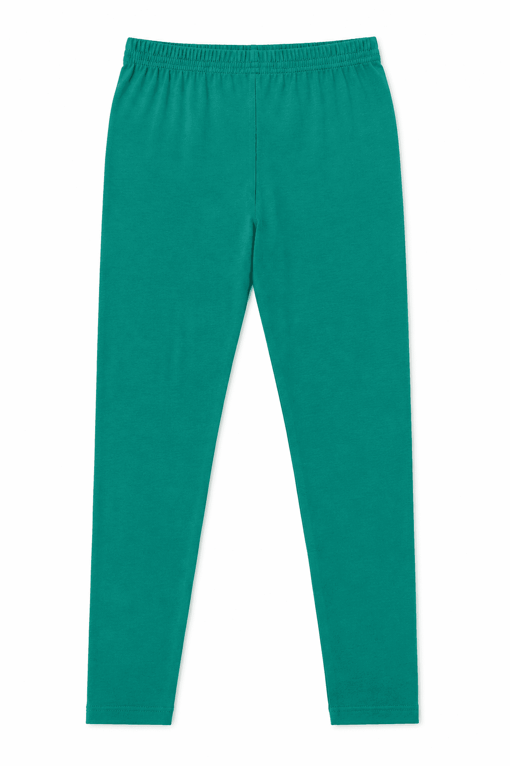 Ramar Green Cotton High-Waist Leggings — Front View